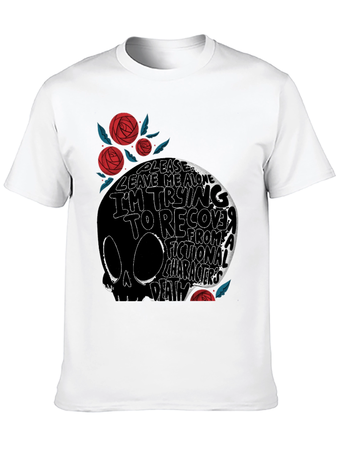 Black Skull Graphic T-Shirt: Fictional Character Death view 10