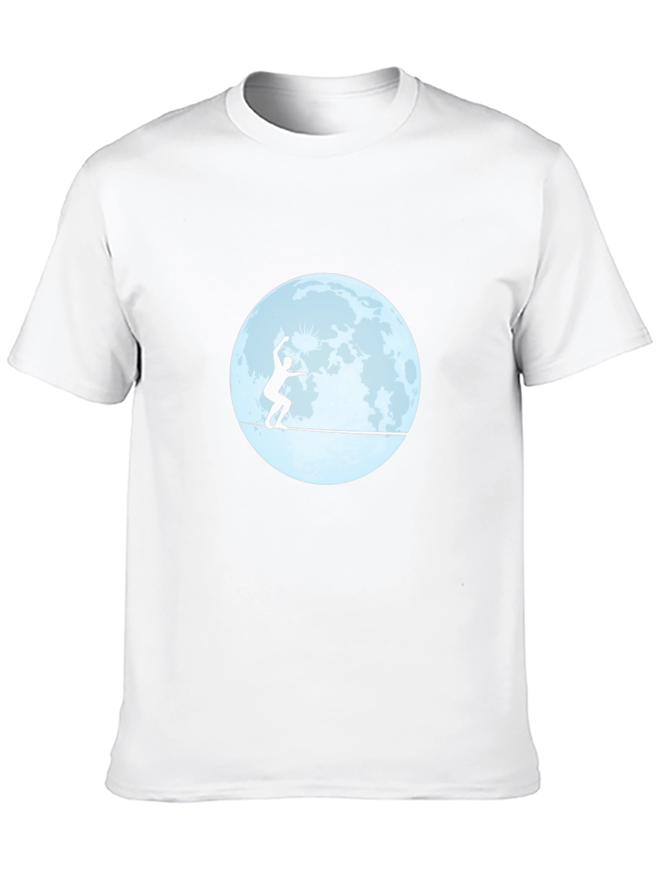 Black Slackline Moon T-Shirt - Balance Under the Stars view 10