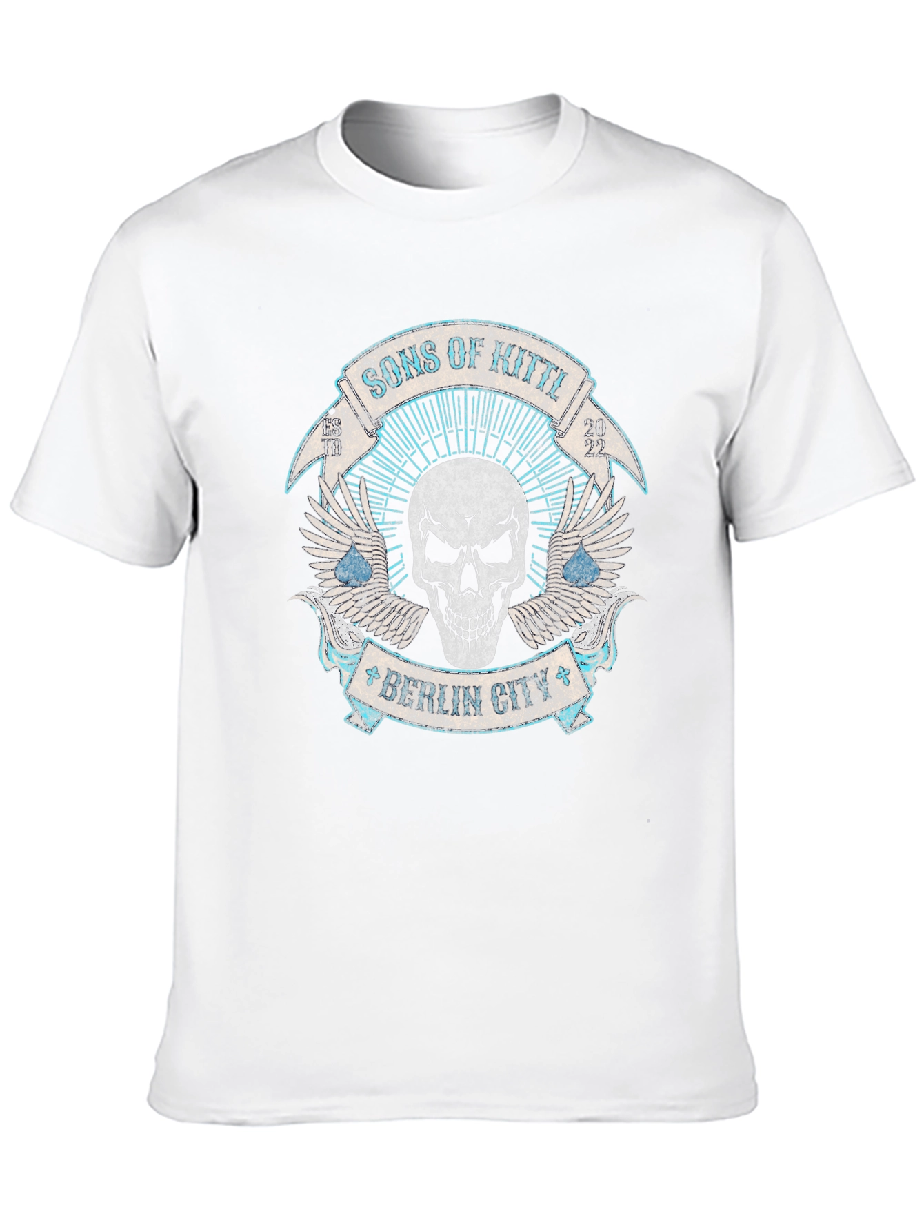 Black Skull Print T-Shirt - Sons of Kitte Berlin City Tee view 10