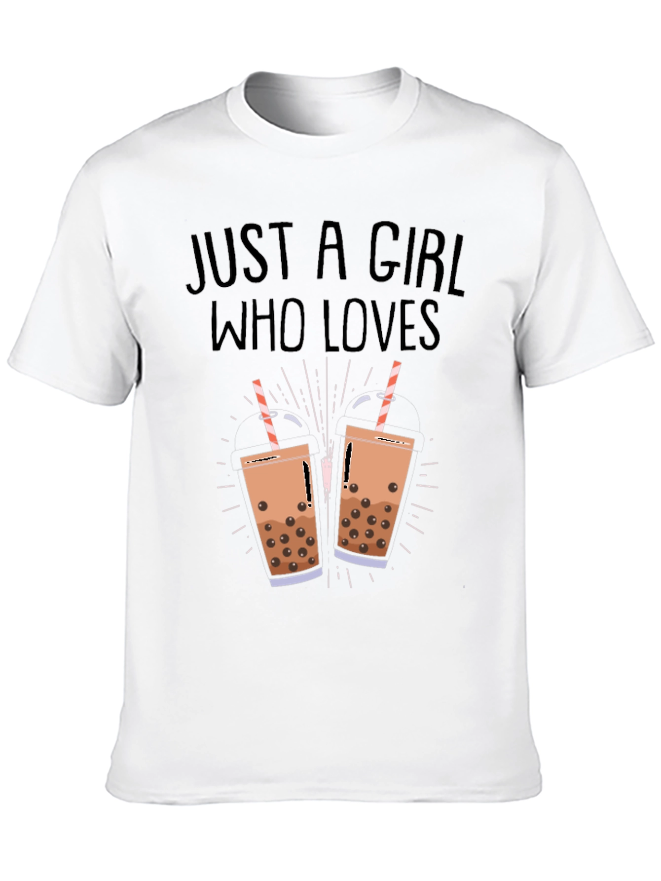 Black Boba Tea Lover Black T-Shirt view 10