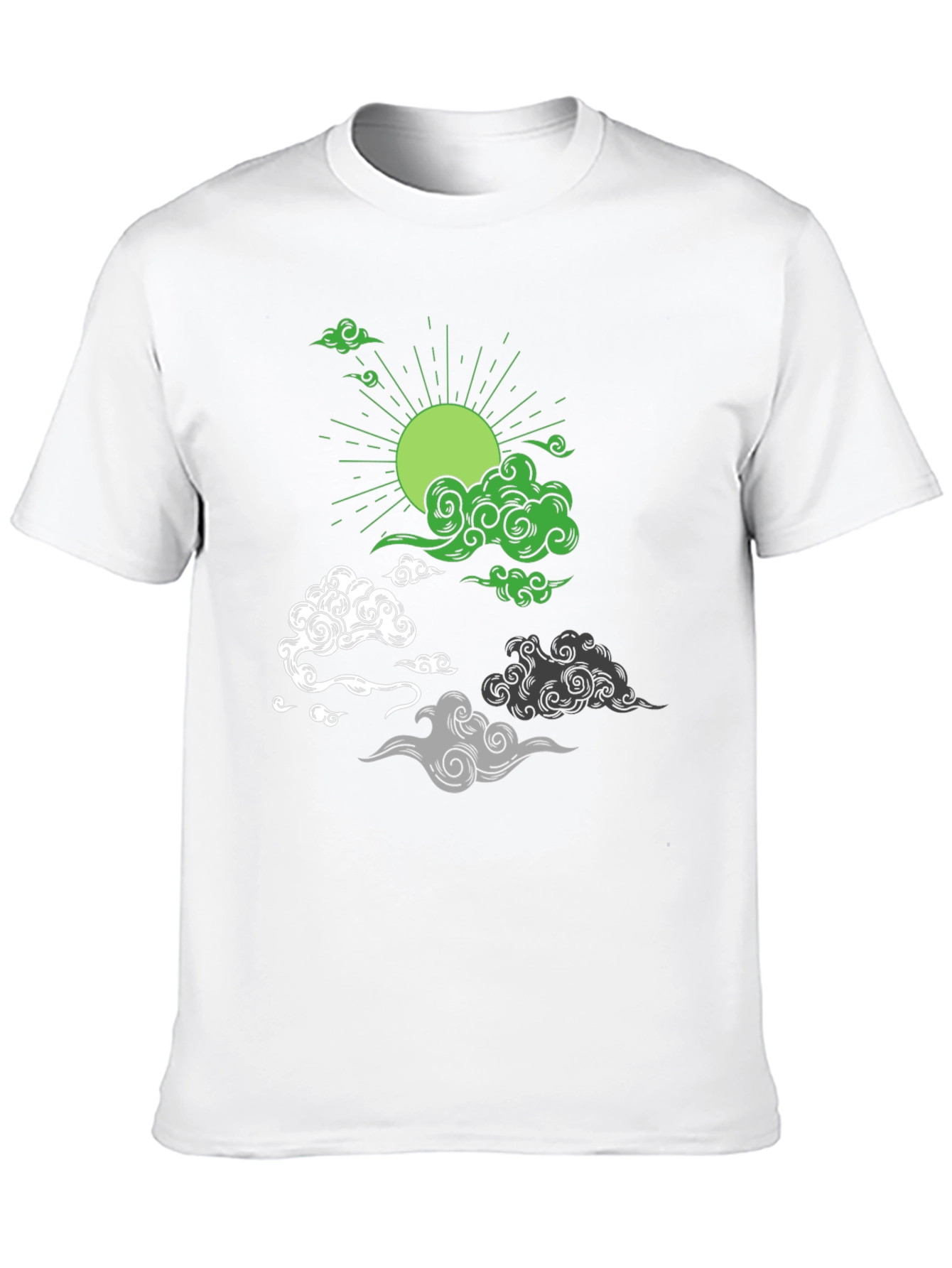 Black Cloud Sun Graphic Tee - Unique Design view 10