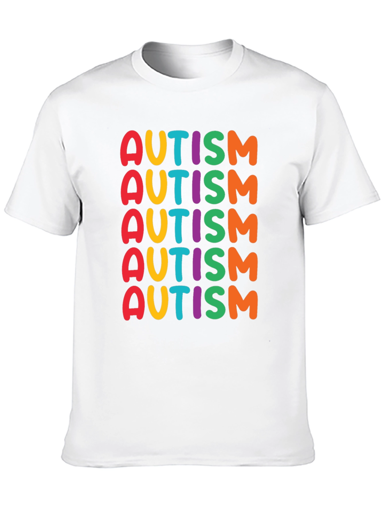 Black Colorful Autism Awareness T-Shirt view 10