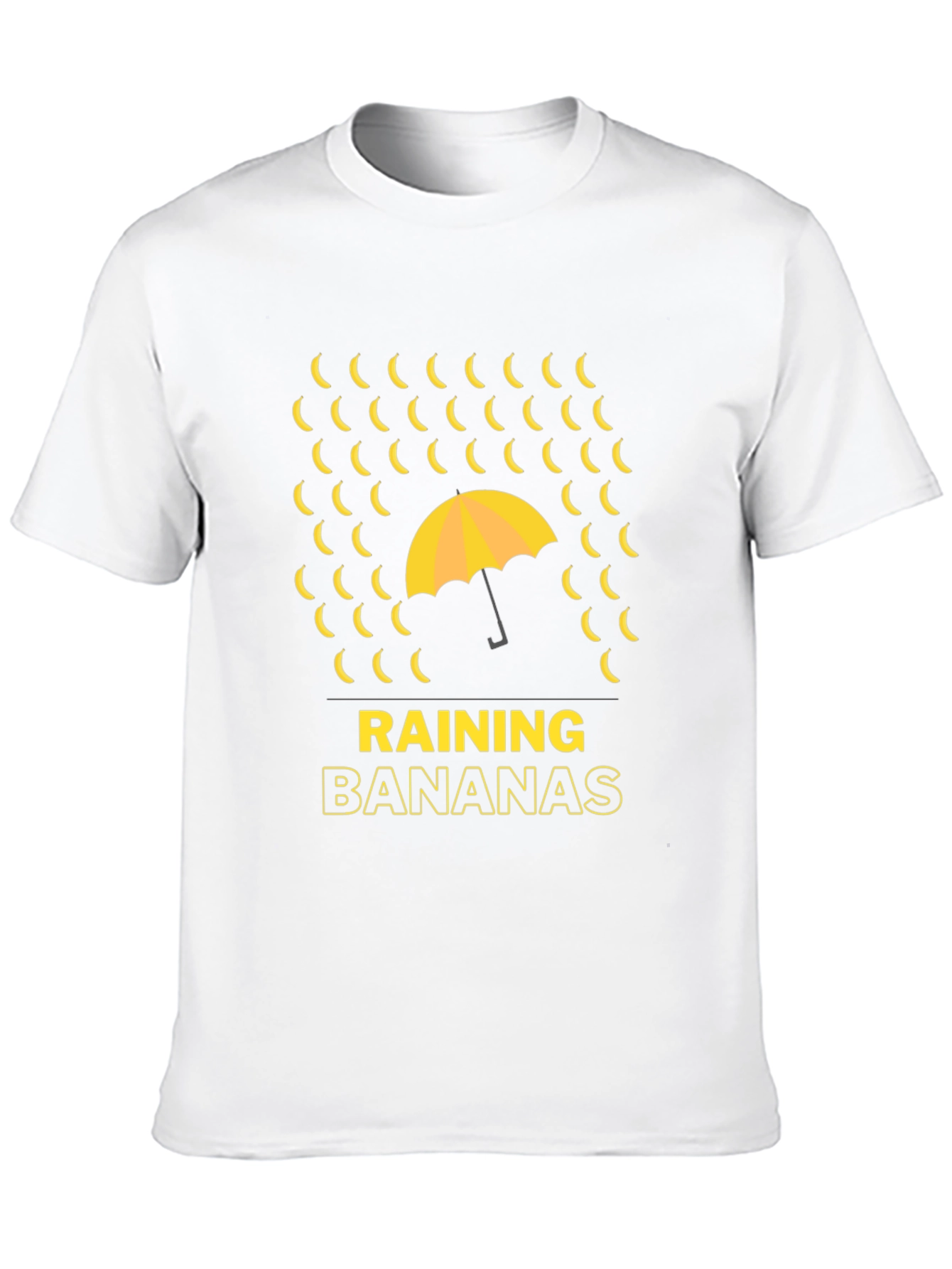 Black Raining Bananas Graphic Tee - Funny Novelty Shirt view 10