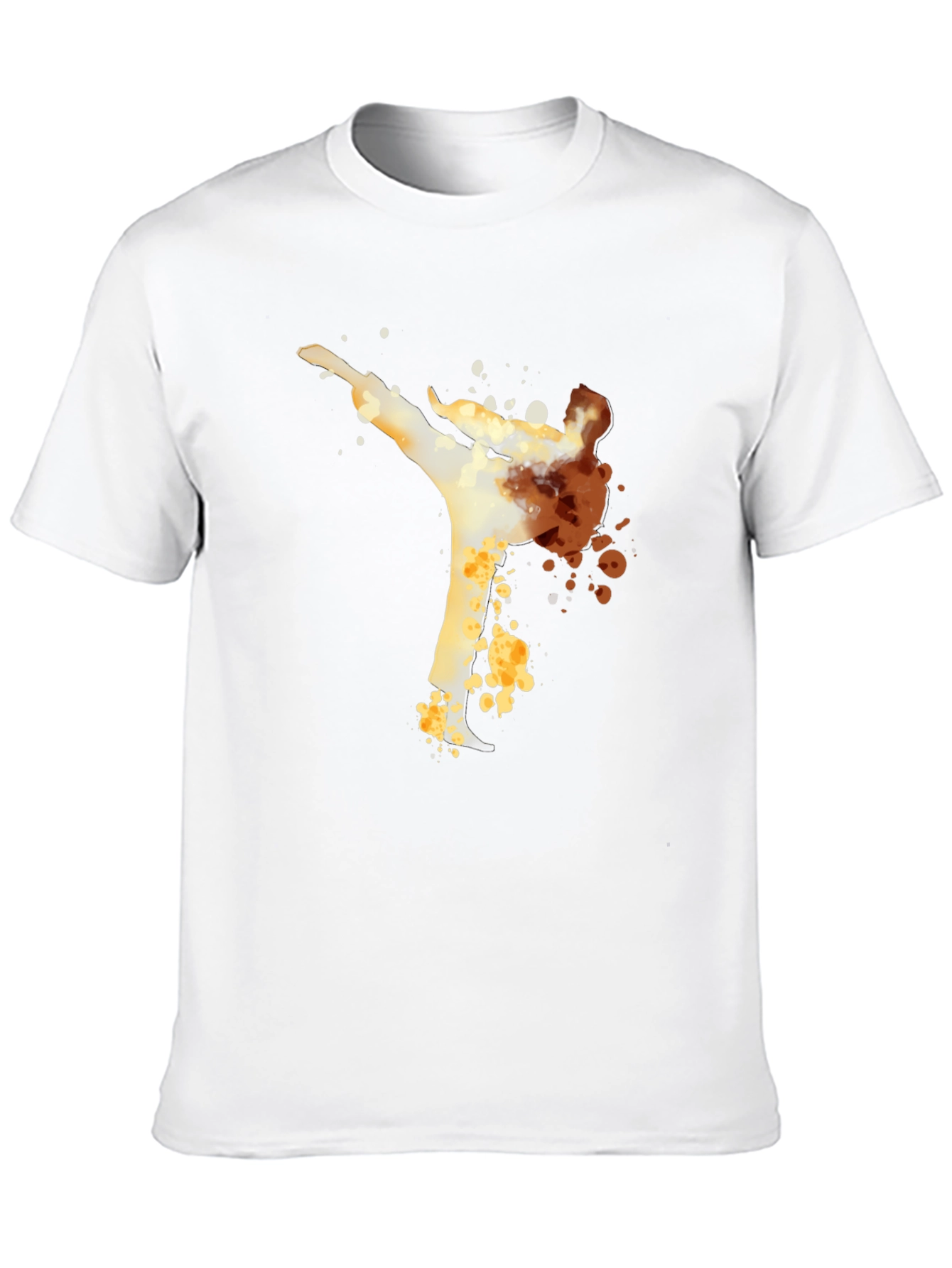 Black Abstract Karate Kick Graphic Tee - Modern Style view 10