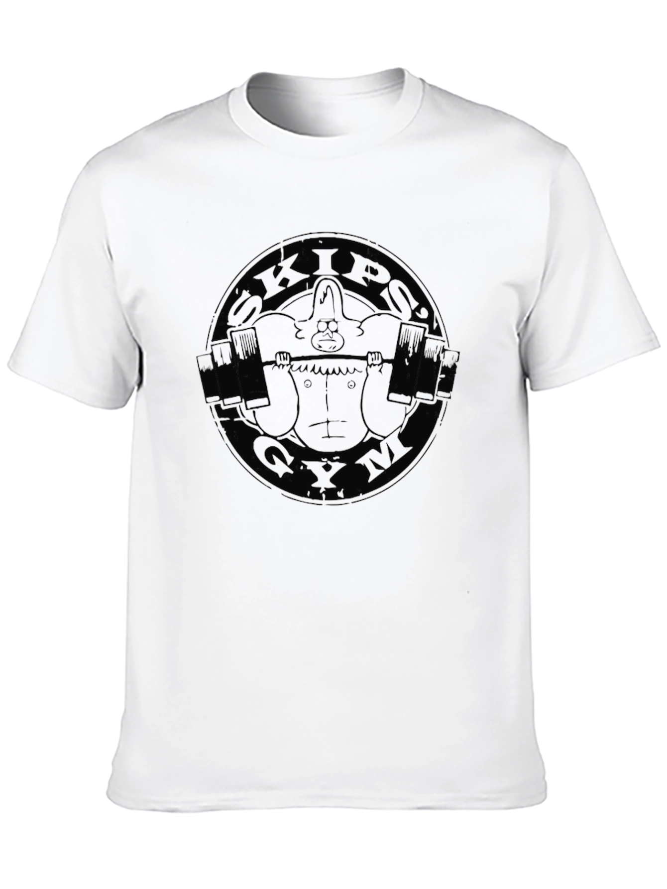 Black Skipbo Gym Black T-Shirt - Funny Workout Tee view 10