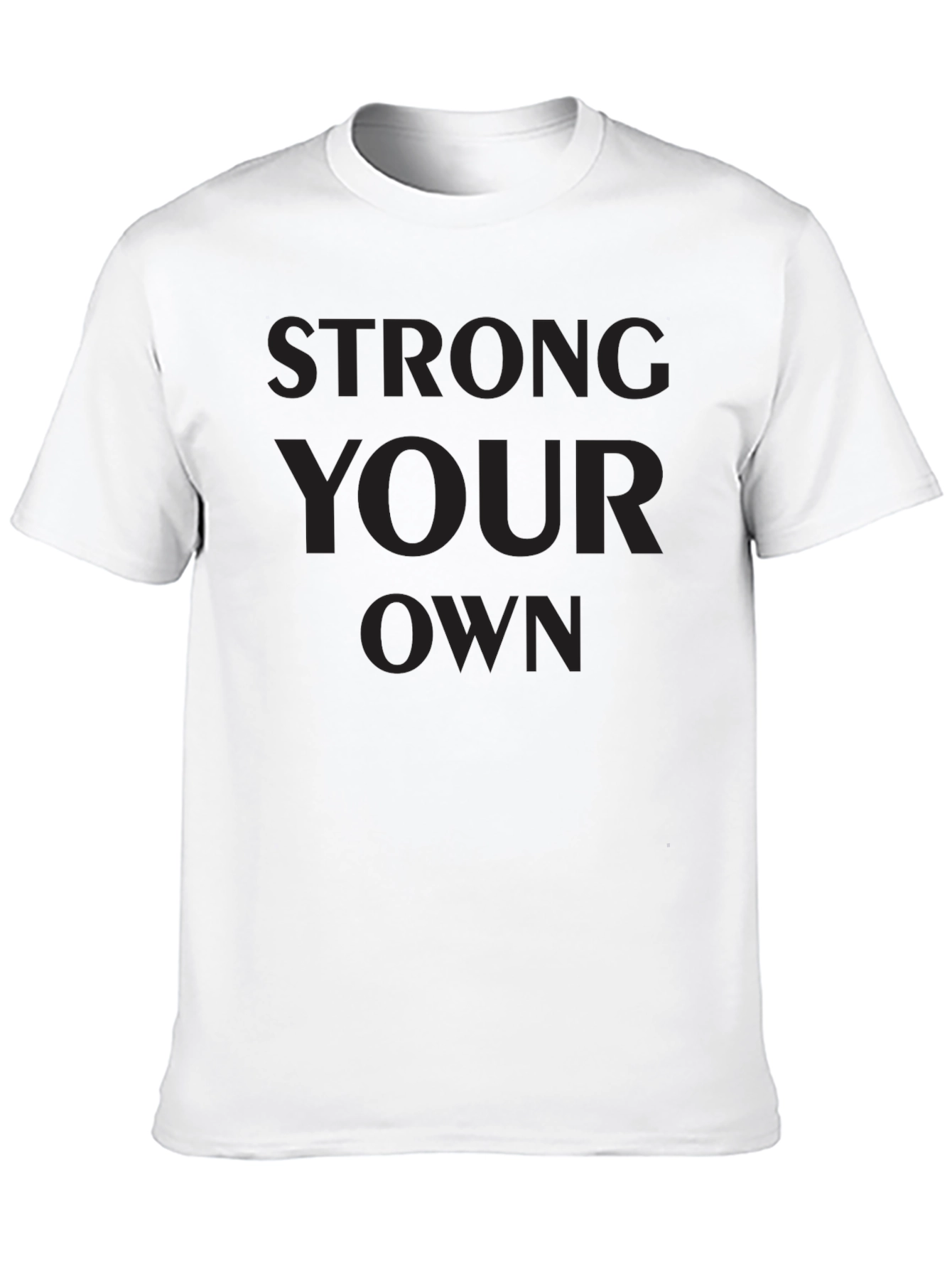 Black Men's Black Graphic Tee - Be Strong, Your Own view 10