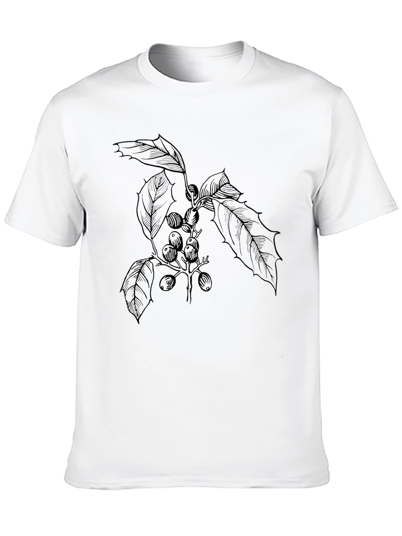Black Botanical Sketch Graphic Tee - Unisex view 10