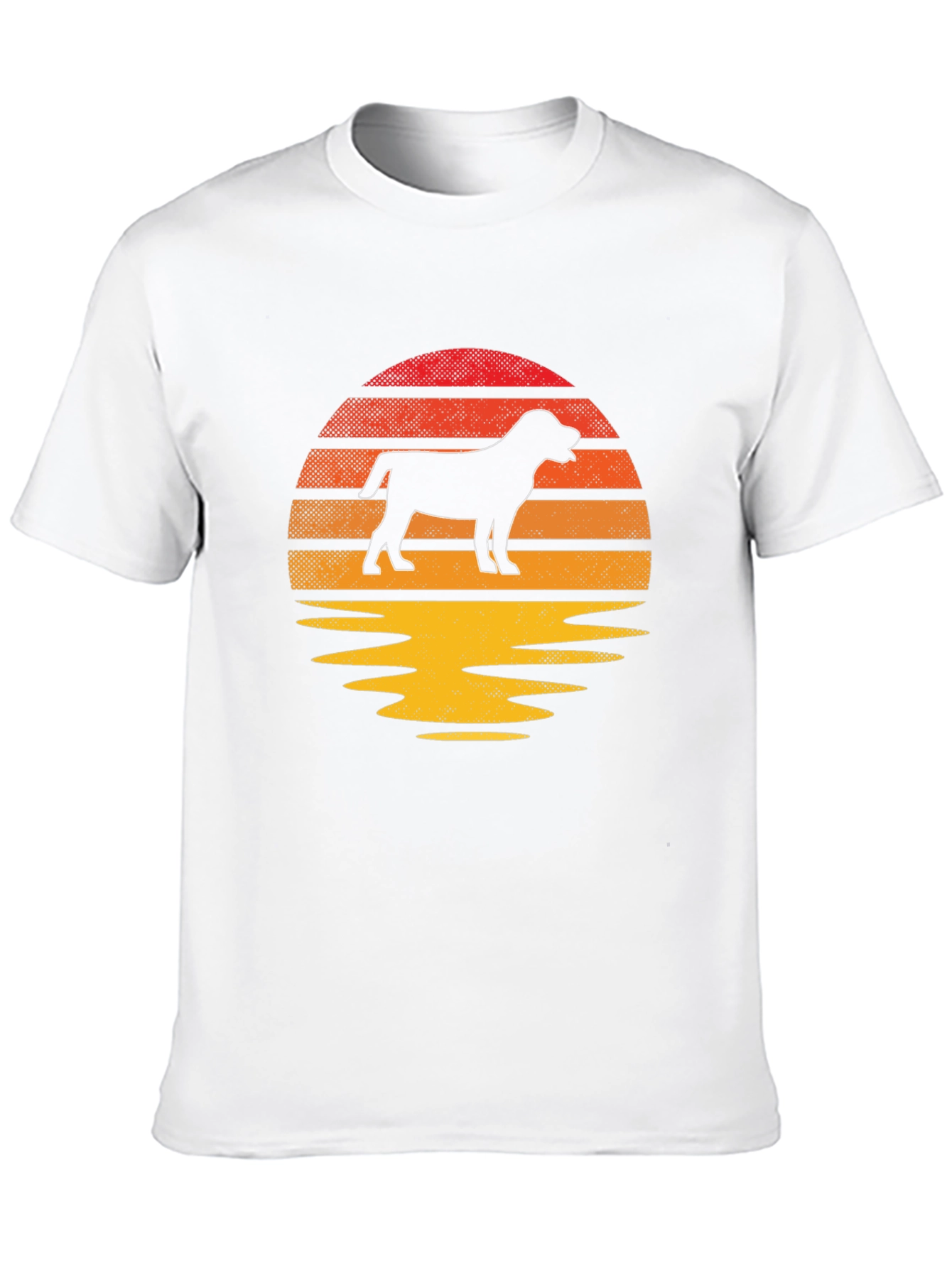 Black Dog Silhouette Sunset T-Shirt view 10