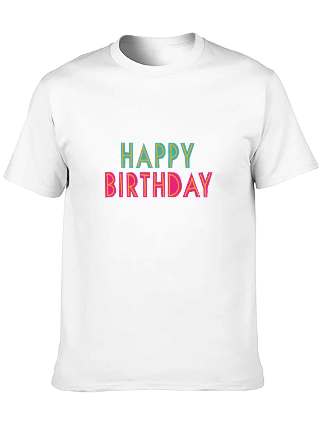 Black Happy Birthday Graphic T-Shirt - Black Cotton Tee view 10