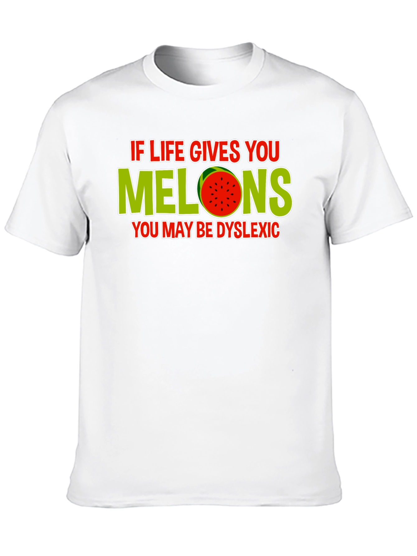 Black Dyslexic Melons Graphic Novelty T-Shirt view 10