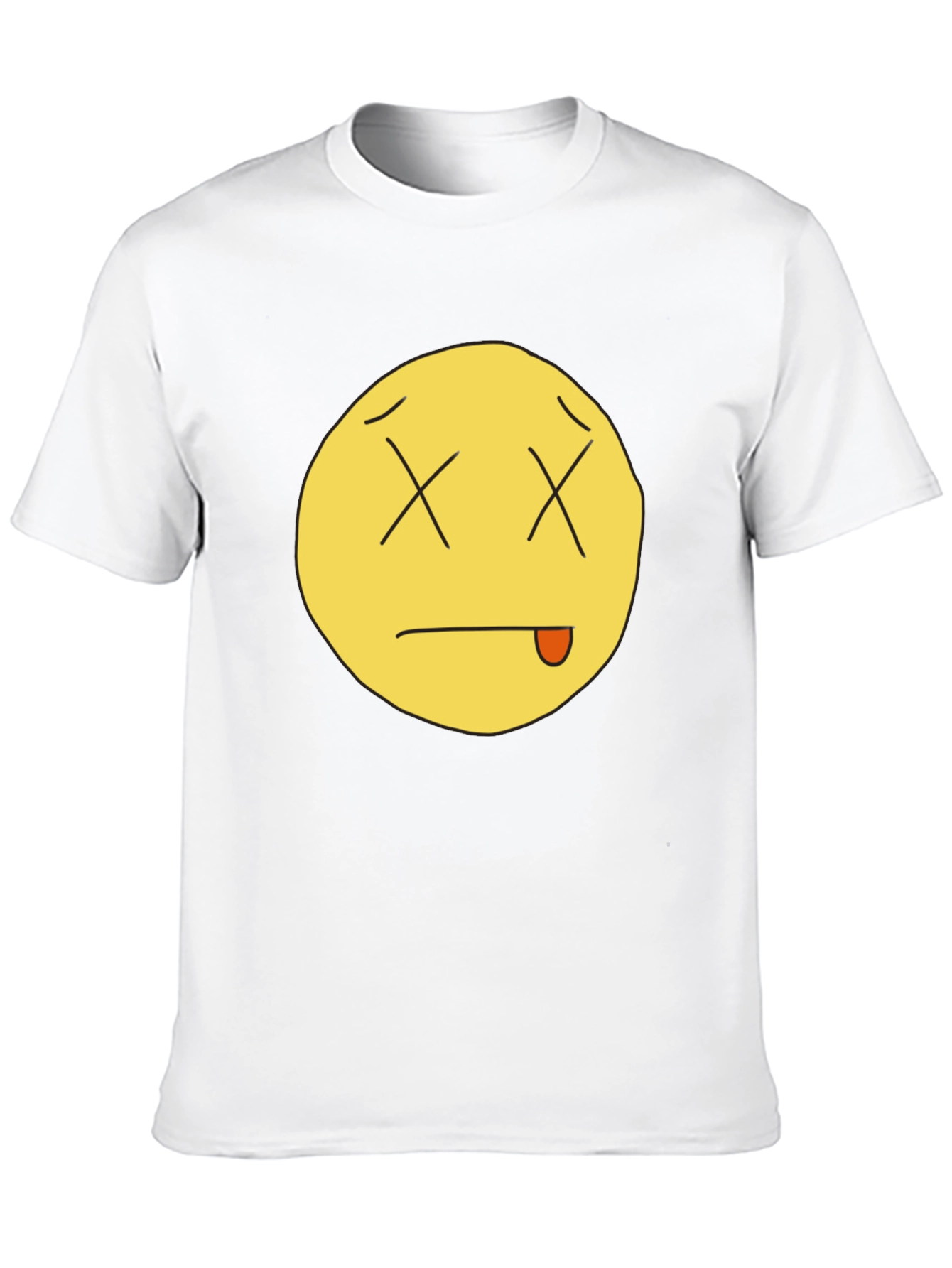 Black Funny Dead Emoji Black T-Shirt view 10