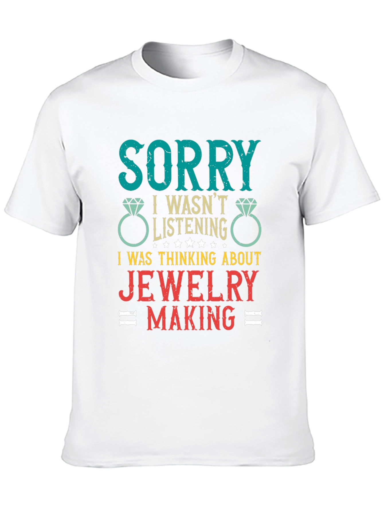 Black Jewelry Making T-Shirt - Sorry Wasn't Listening view 10