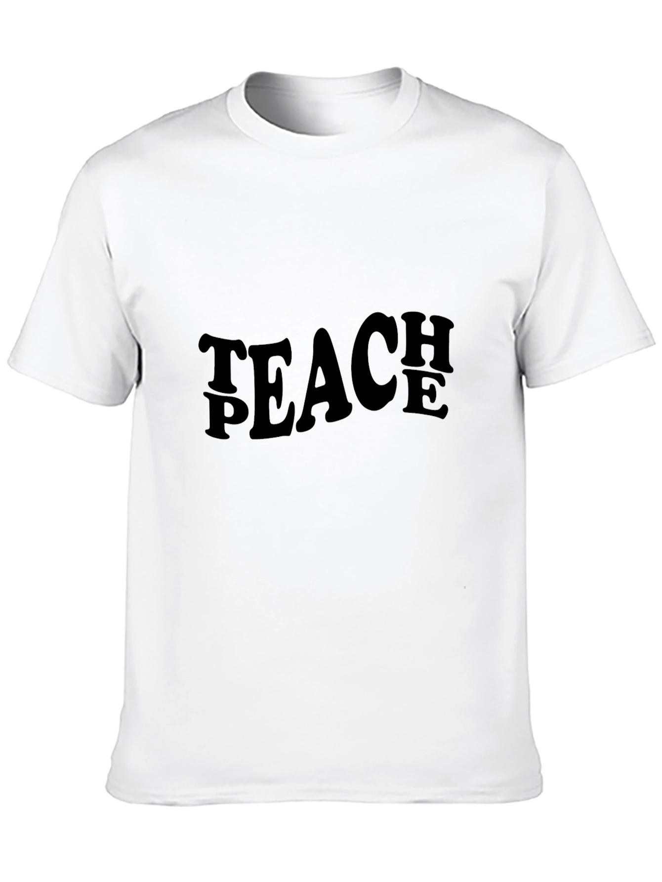 Black Teach Peace Black Graphic T-Shirt view 10