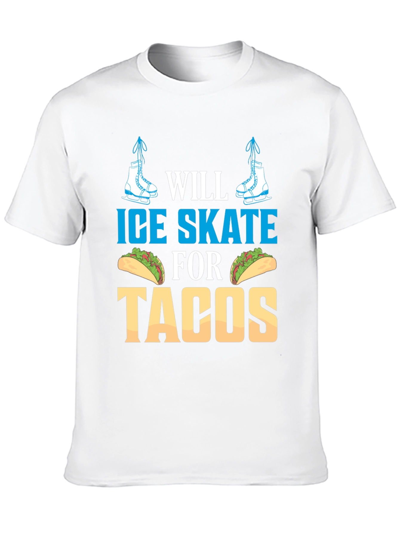 Black Ice Skate for Tacos Graphic Tee view 10