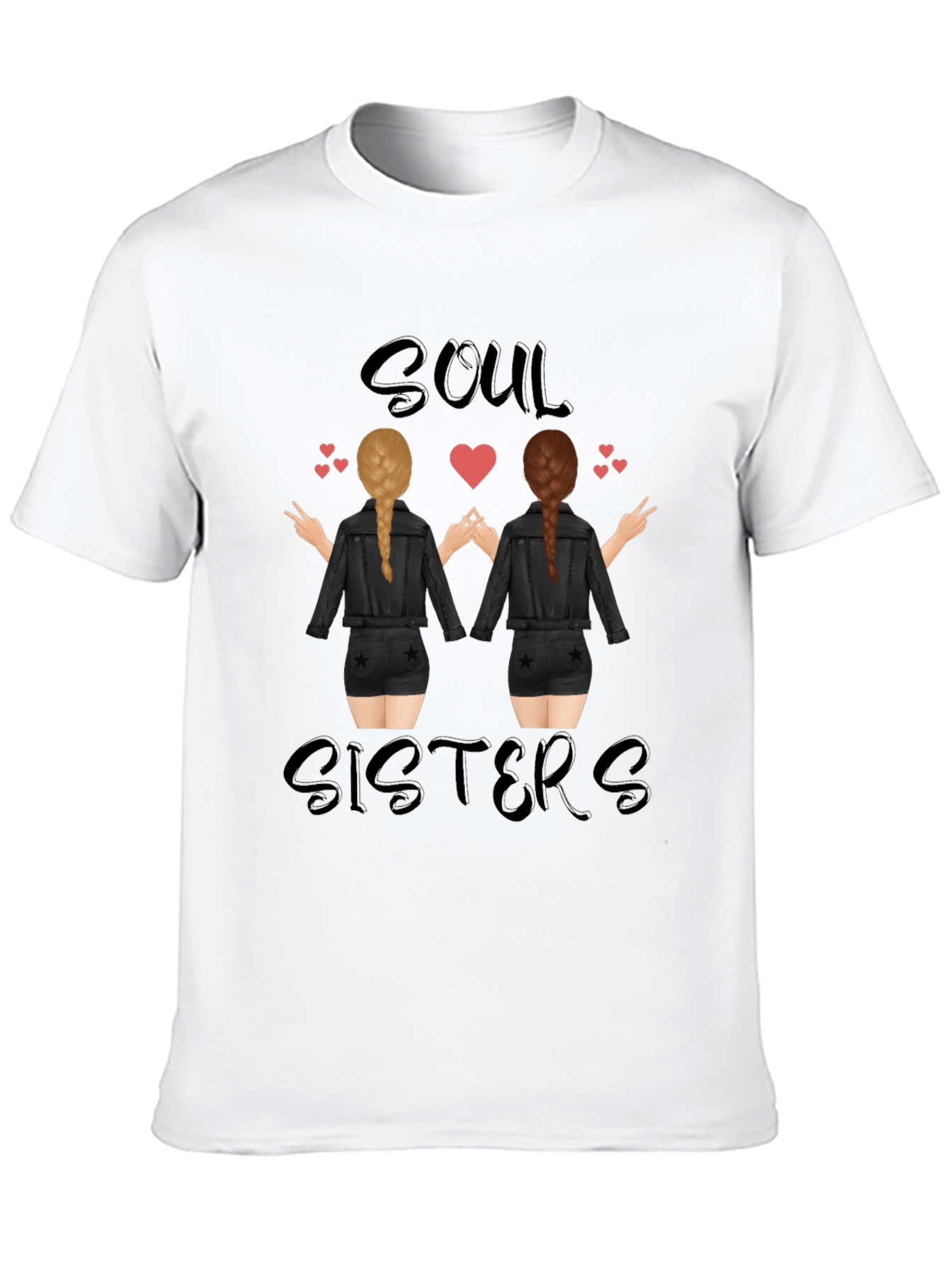 Black Soul Sisters Graphic Tee - Stylish Unisex Shirt view 10