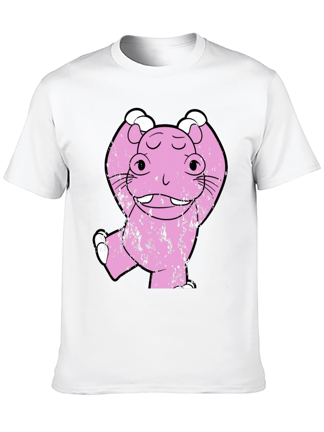 Black Pink Monster Graphic Print Tee - Men's Black T-Shirt view 10