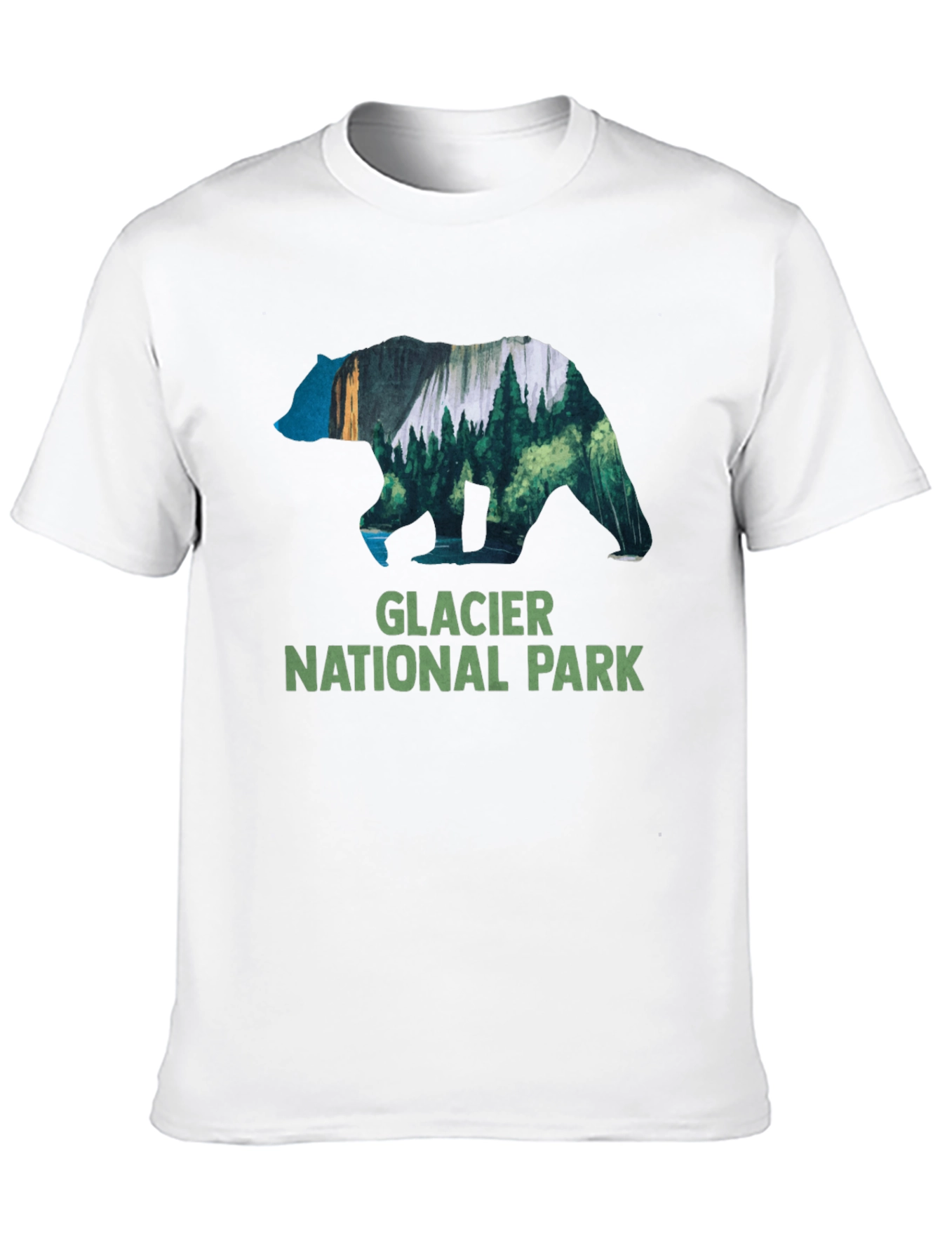 Black Glacier National Park Bear T-Shirt view 10