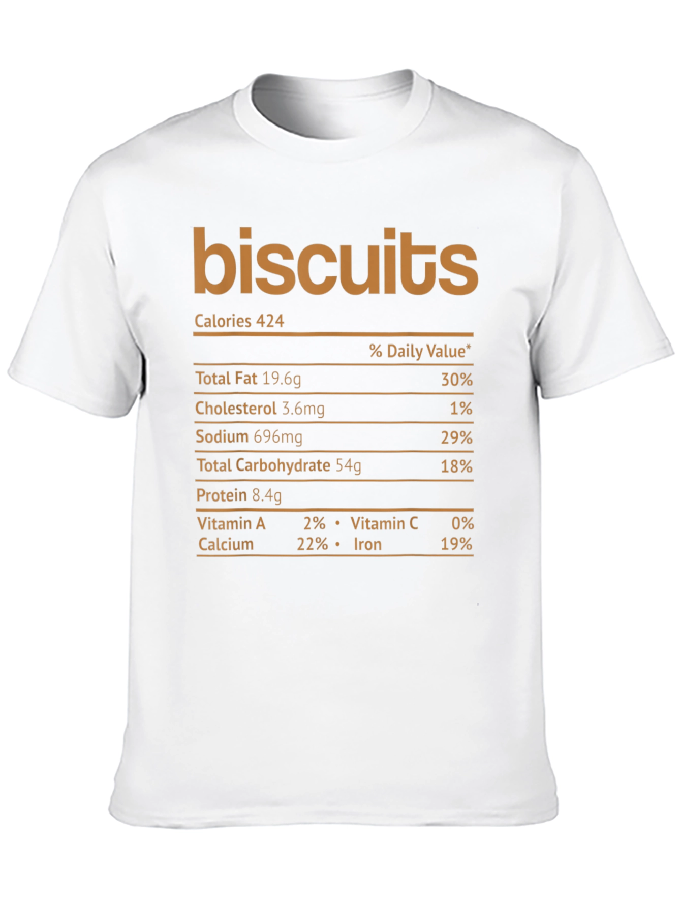 Black Biscuits Nutrition Facts Graphic Novelty T-Shirt view 10