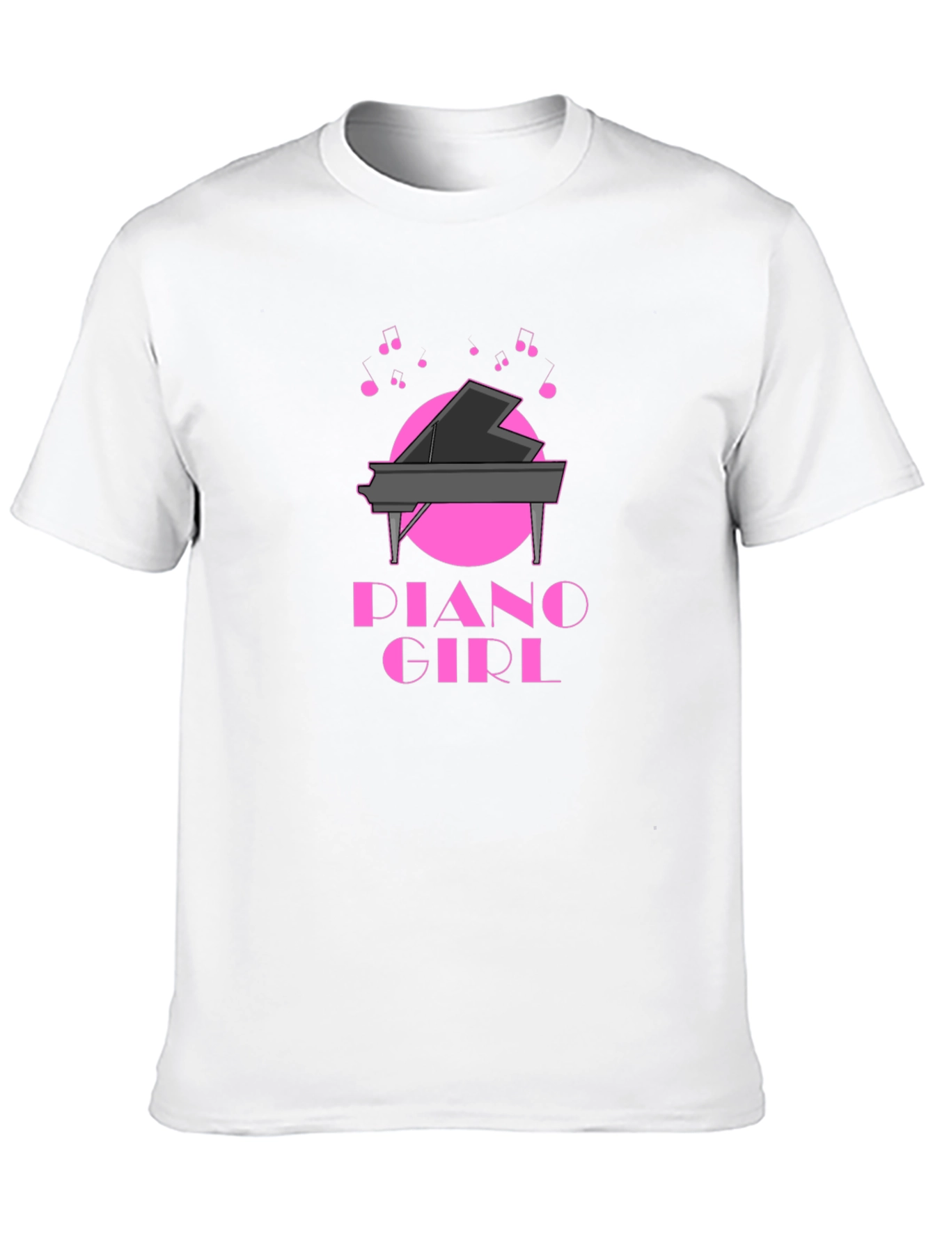 Black Piano Girl Black T-Shirt - Music Lover Tee view 10