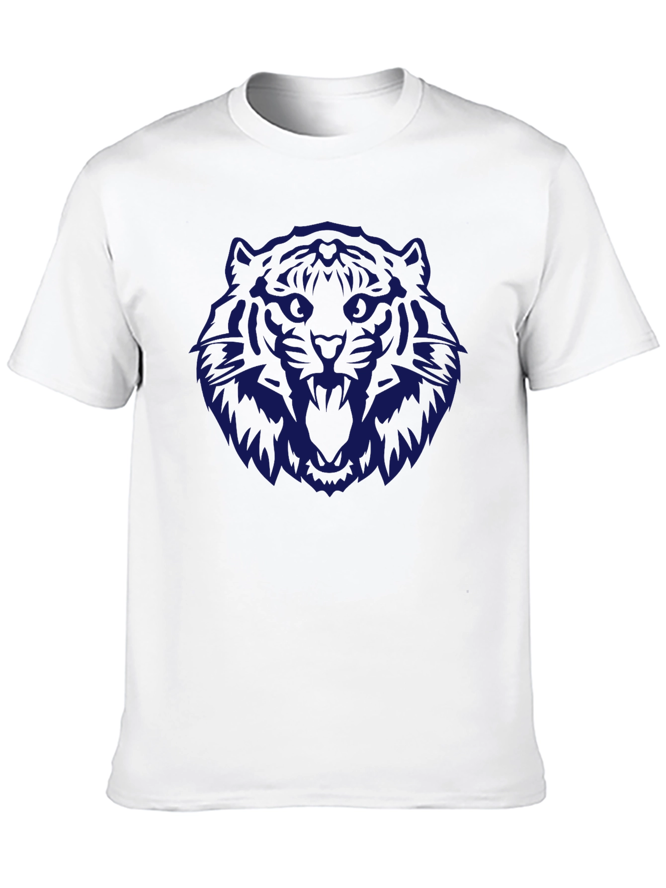 Black Blue Tiger Graphic Black T-Shirt view 10