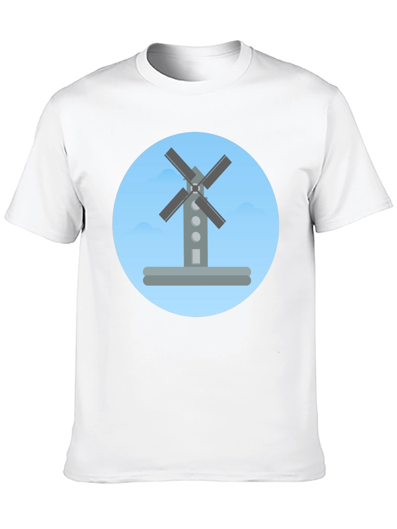 Black Windmill Graphic Tee -  Modern, Stylish, Casual view 10