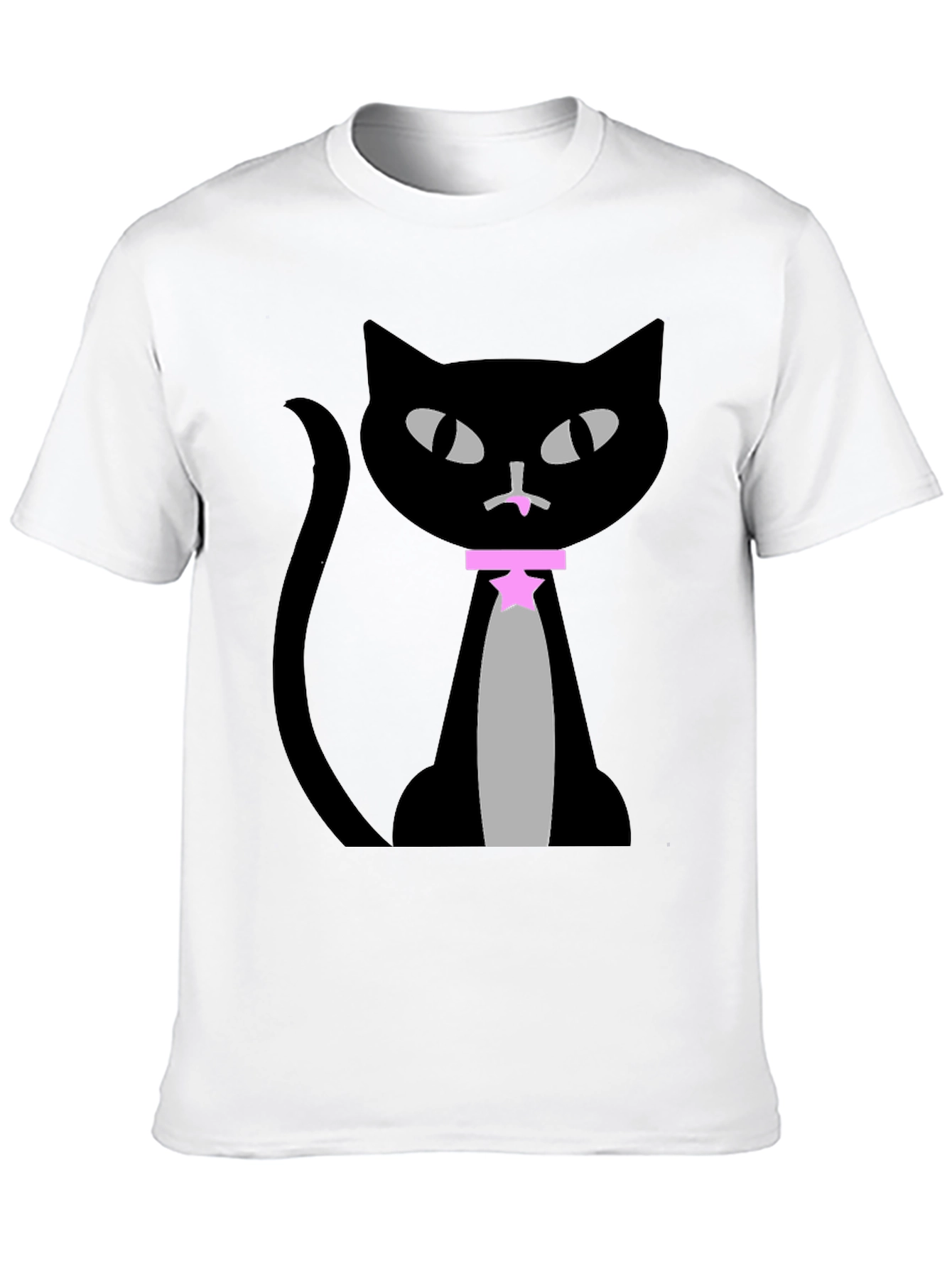 Black Cool Cat Graphic Tee view 10