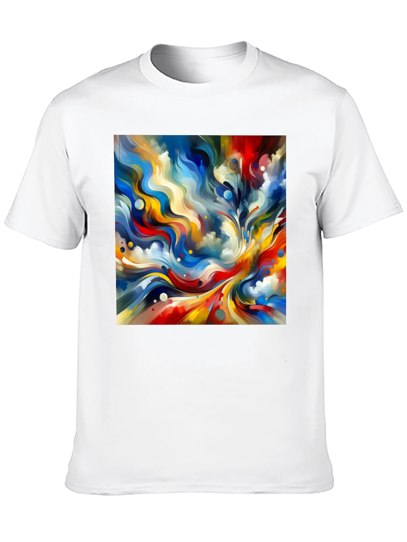 Black Abstract Art Printed Black T-Shirt view 10