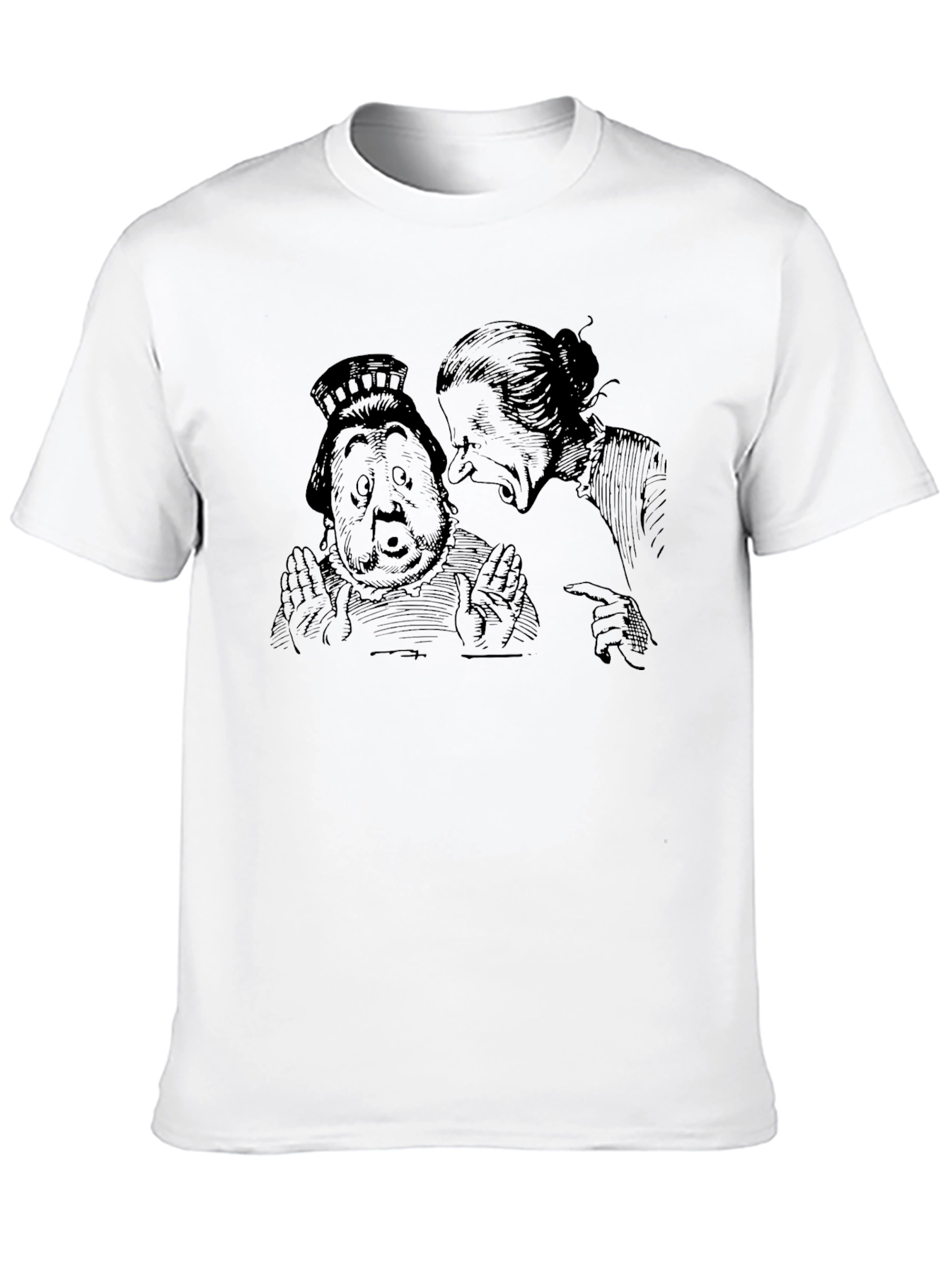 Black Black T-Shirt with Alice in Wonderland Illustration view 10