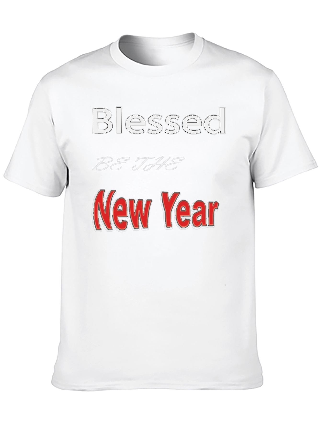 Black Blessed New Year Graphic Tee - Stylish Holiday Apparel view 10