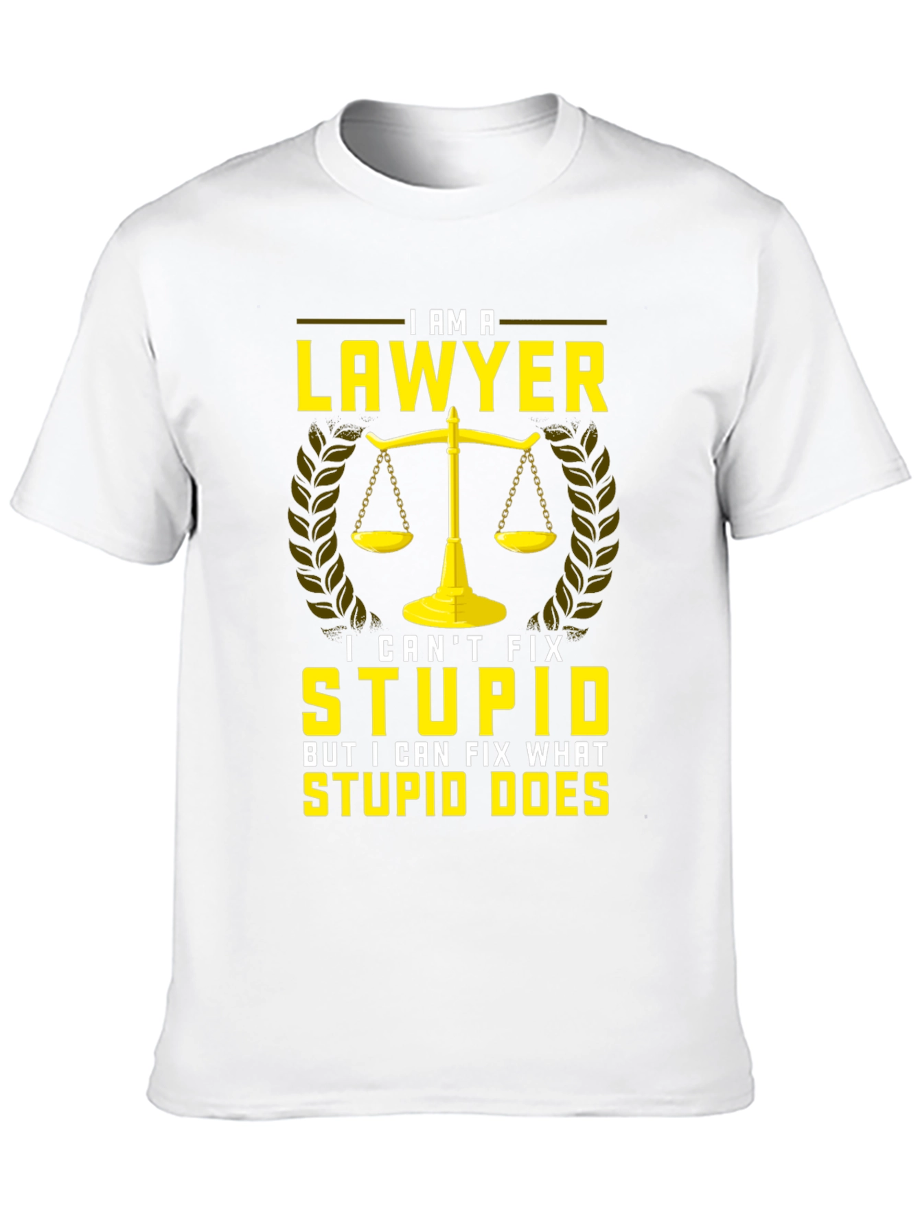 Black Lawyer T-Shirt - I Can't Fix Stupid view 10