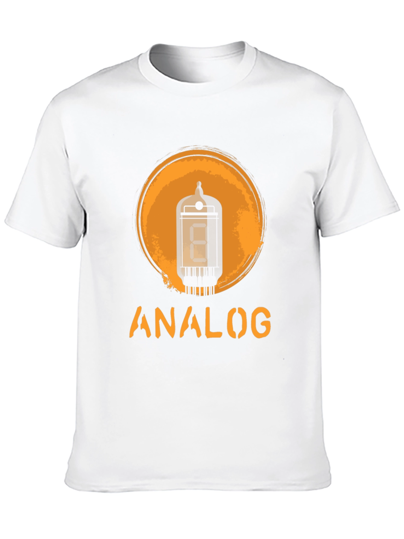Black Analog Tube T-Shirt - Vintage Design view 10