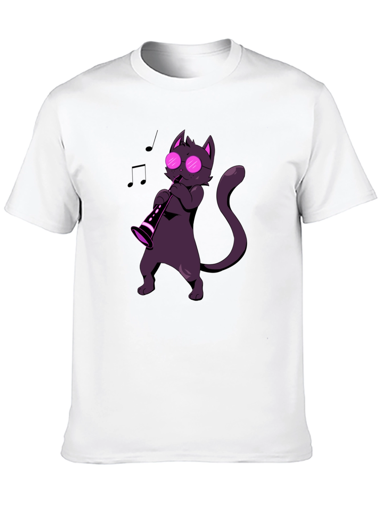 Black Cat Saxophone Player Graphic Tee - Music Lover Shirt view 10