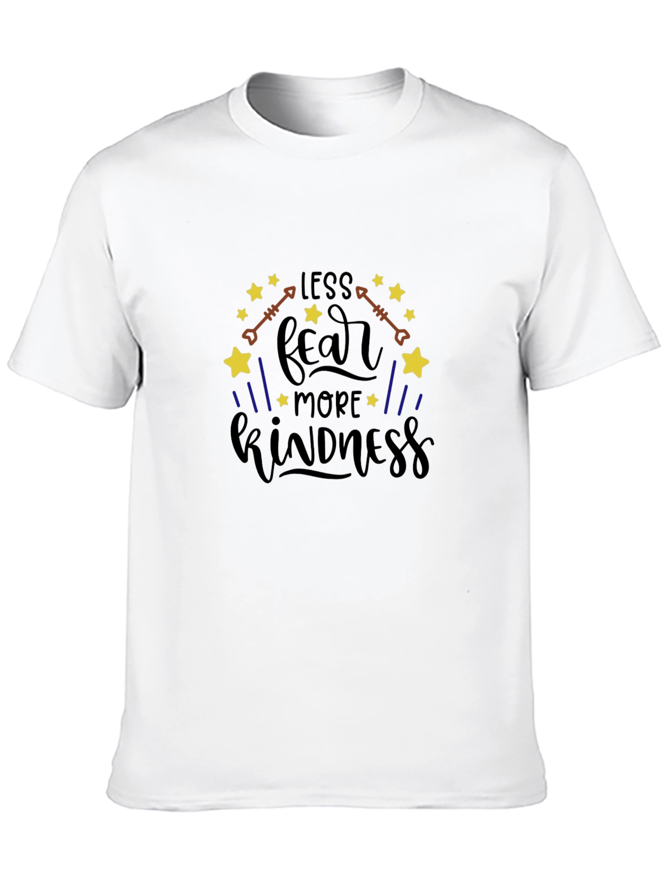 Black Less Fear More Kindness Graphic Tee - Black view 10