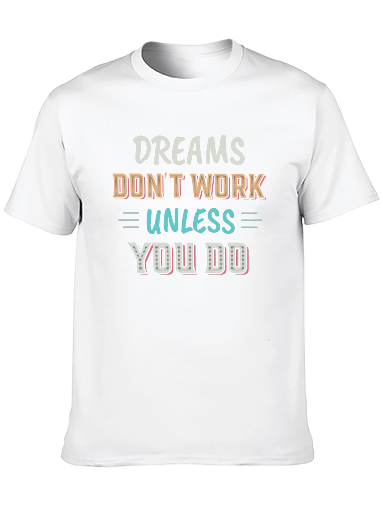 Black Motivational Dreams T-Shirt - Inspirational Quote view 10