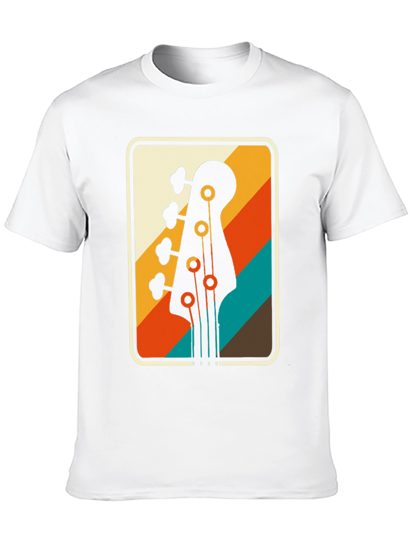 Black Retro Bass Guitar Tee - Vintage Music Lover T-Shirt view 10