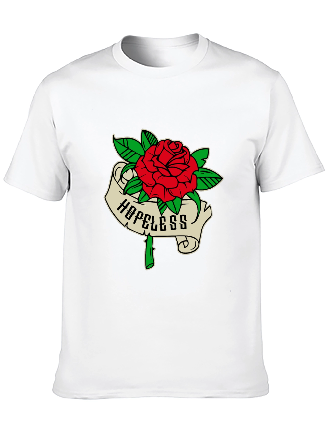Black Hopeless Rose Graphic Tee - Black Casual Shirt view 10