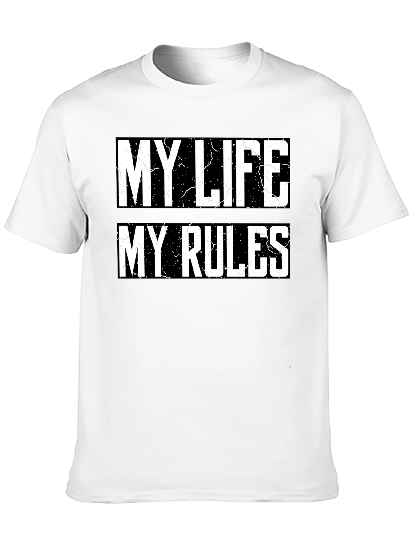 Black My Life My Rules Graphic Tee - Black view 10