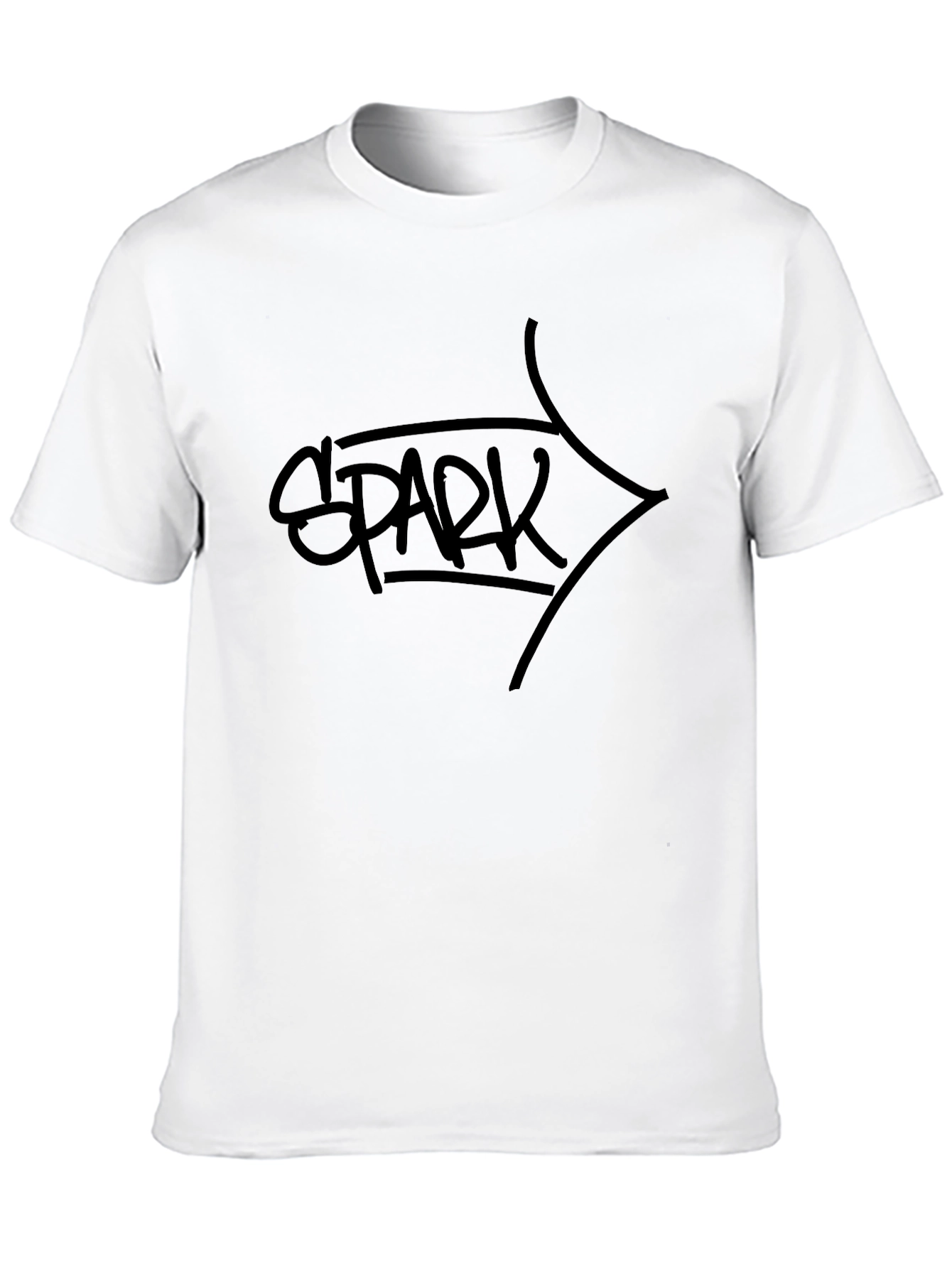 Black Black SPARK Graphic Tee - Stylish Men's Casual T-Shirt view 10