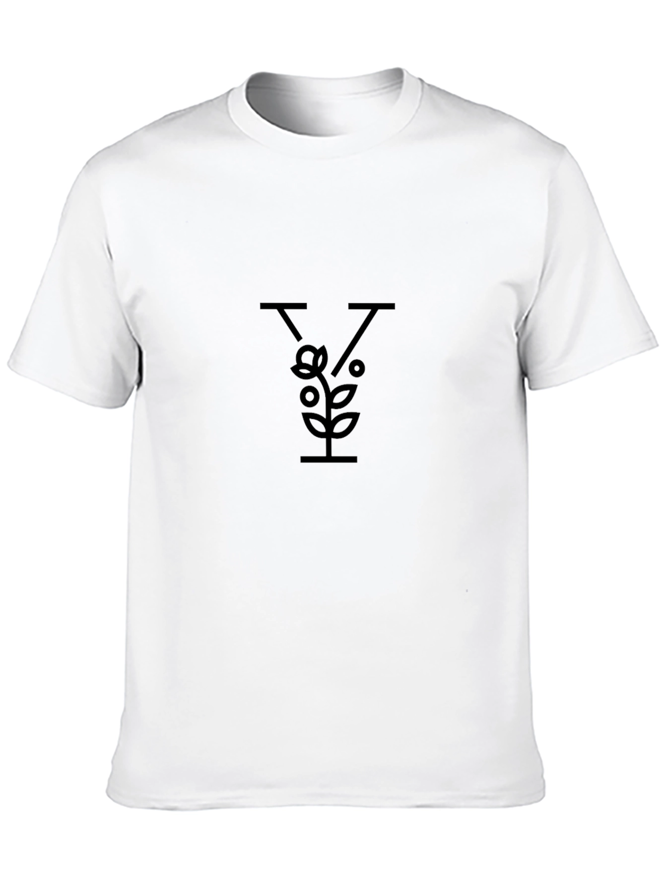 Black Botanical Letter Y Graphic Tee view 10