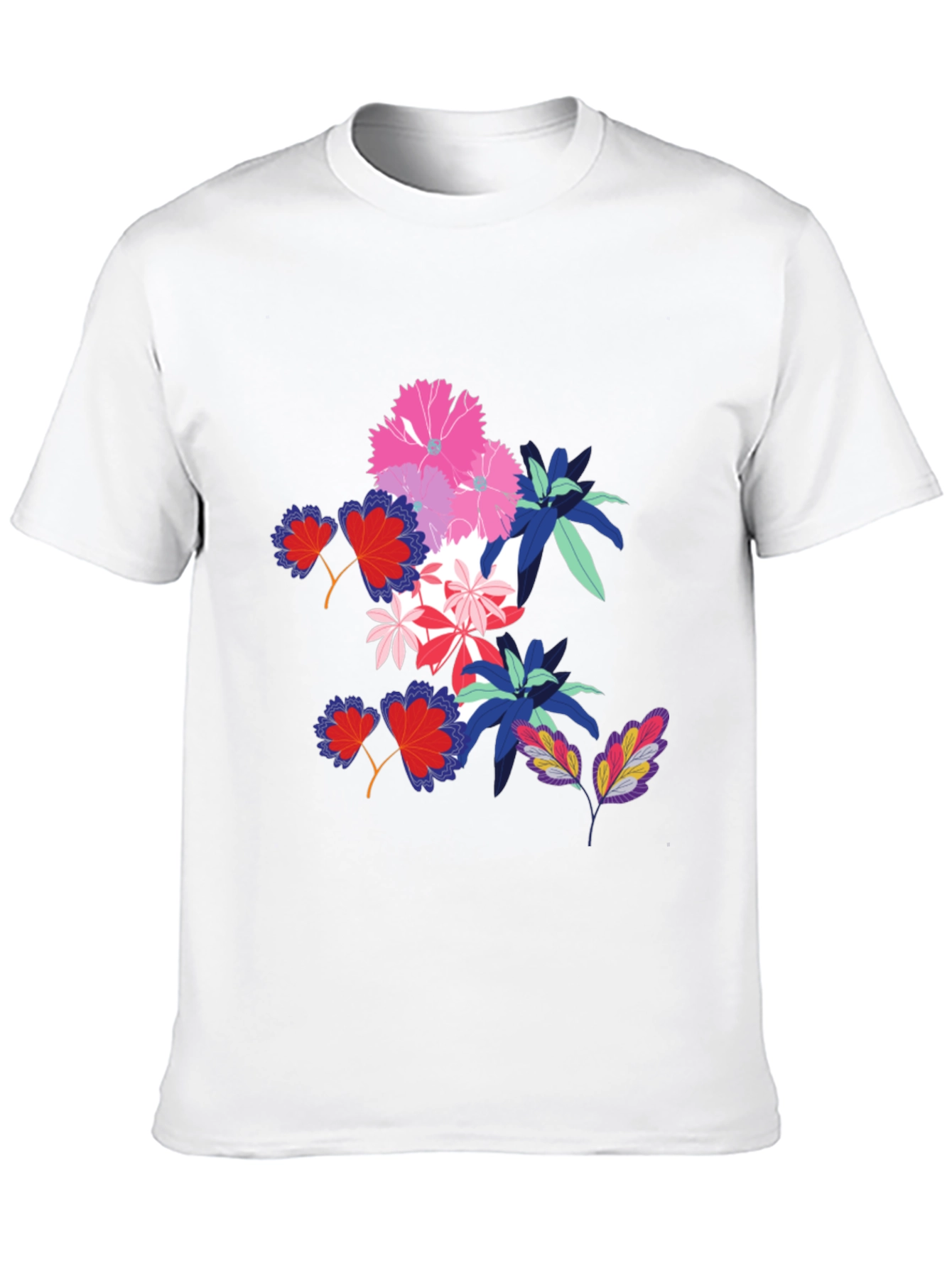 Black Floral Print Black T-Shirt view 10