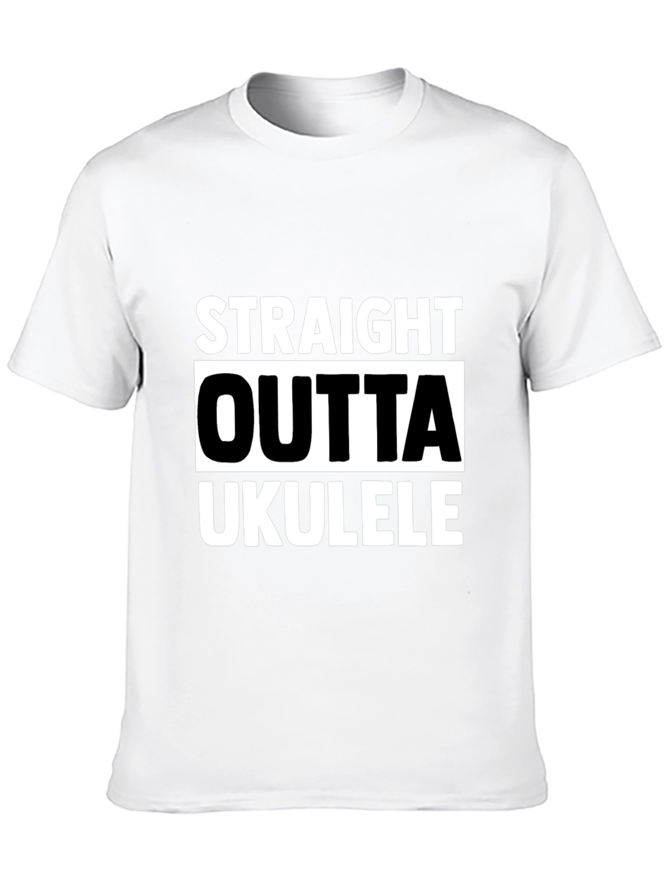 Black Straight Outta Ukulele Graphic Tee - Black view 10