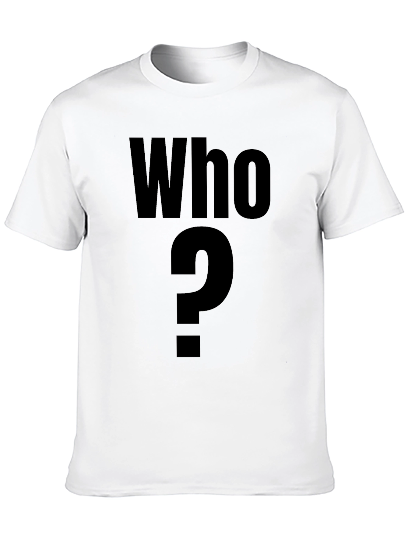 Black Who? Graphic T-Shirt - Men's Black Crew Neck Tee view 10