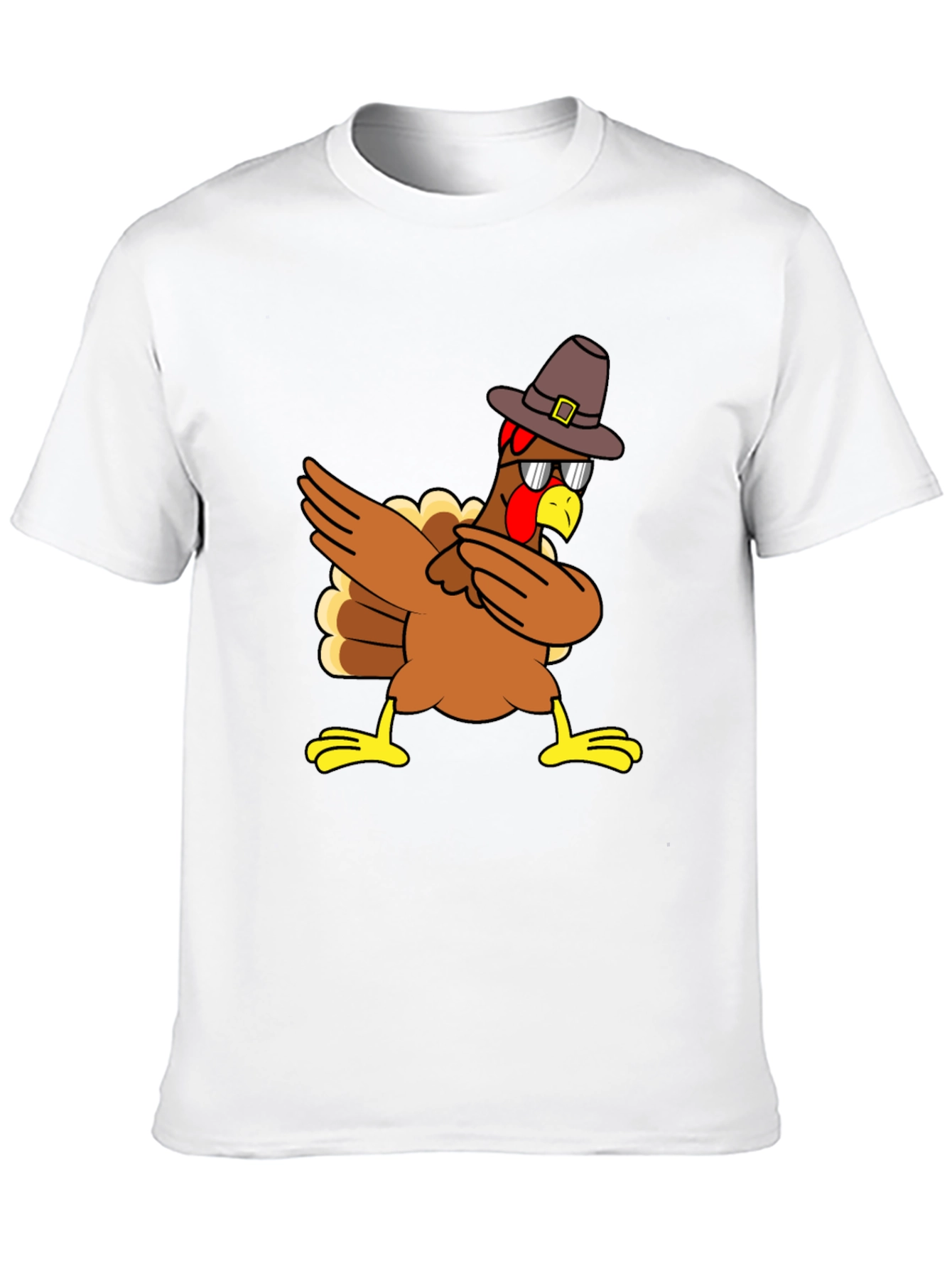 Black Dabbing Turkey Pilgrim T-Shirt view 10