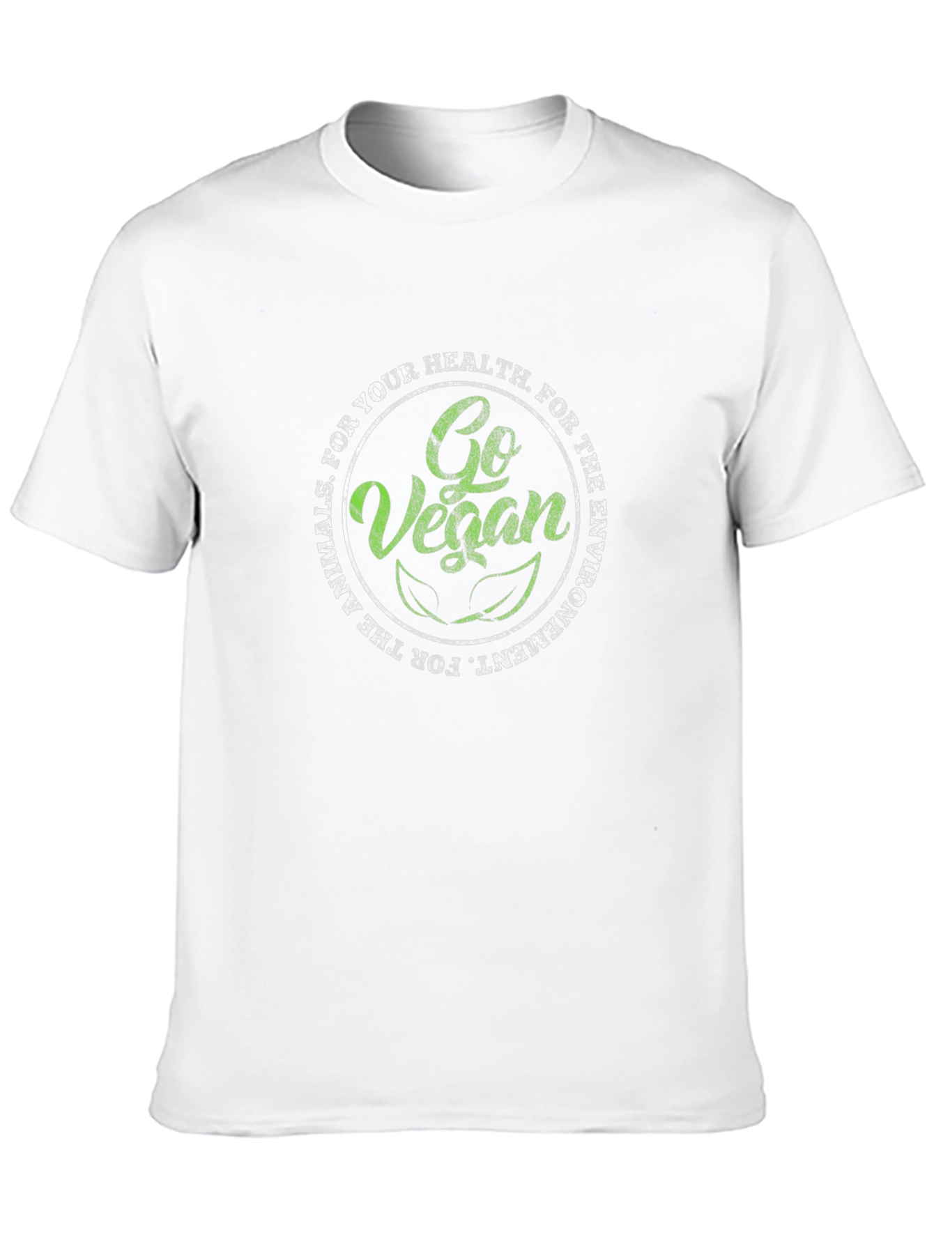 Black Go Vegan T-Shirt: For Your Health & The Animals view 10