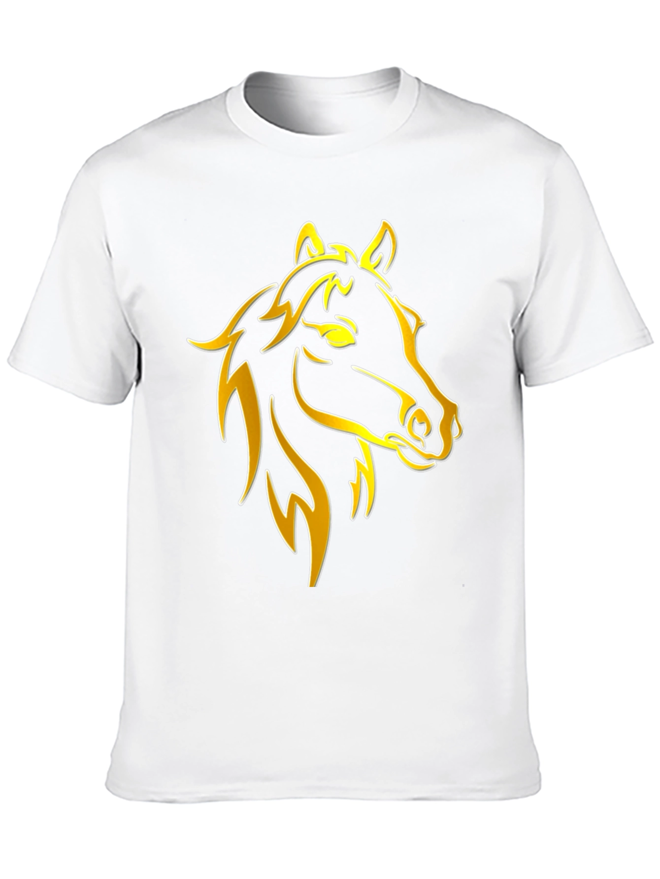 Black Golden Horse Graphic Tee - Stylish Black T-Shirt view 10
