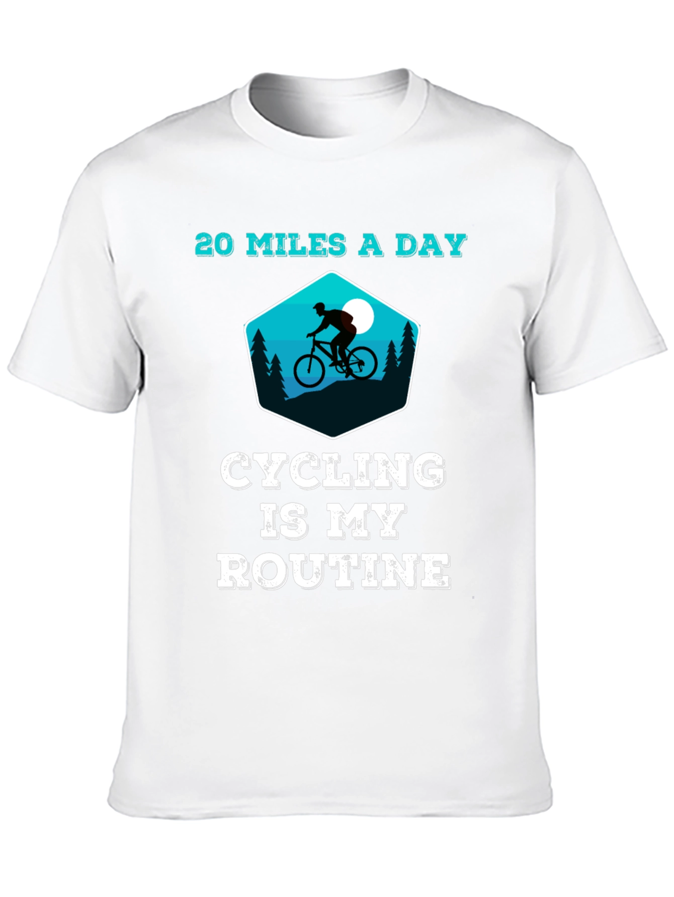 Black Cycling is My Routine - Graphic T-Shirt view 10
