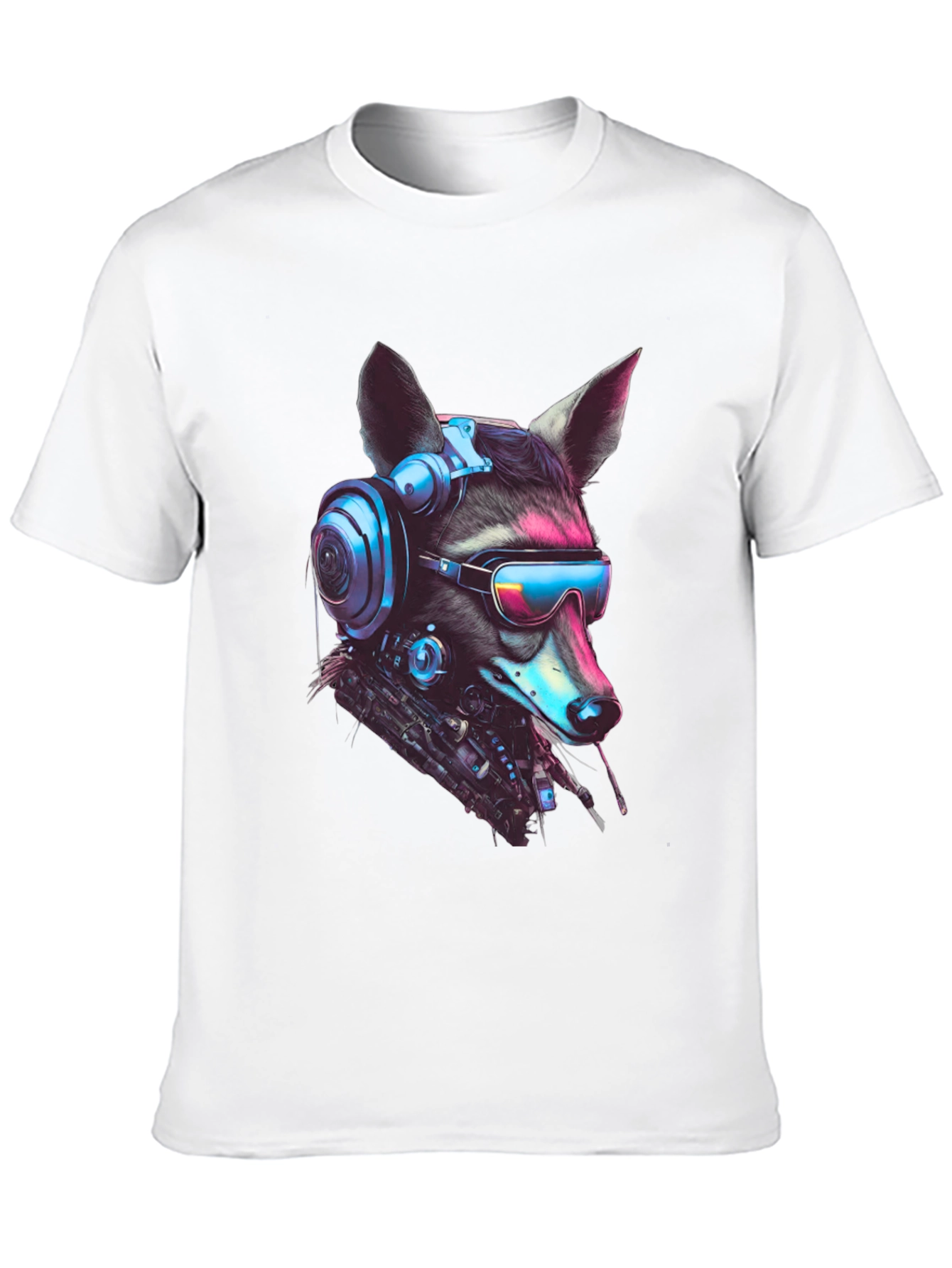 Black Cyberpunk Raccoon Graphic Tee - Futuristic Style view 10