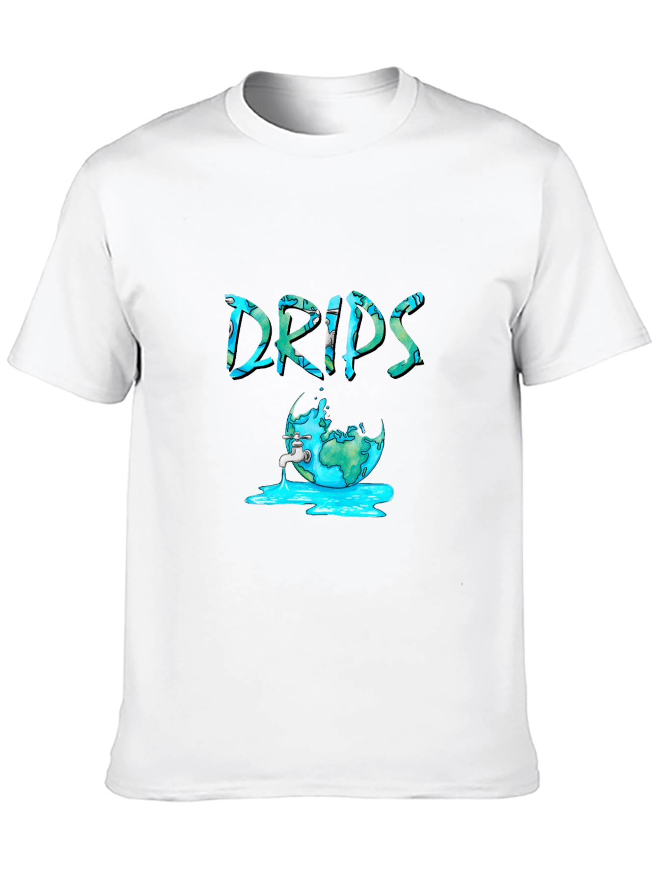 Black Drips Graphic T-Shirt - Earth Design view 10