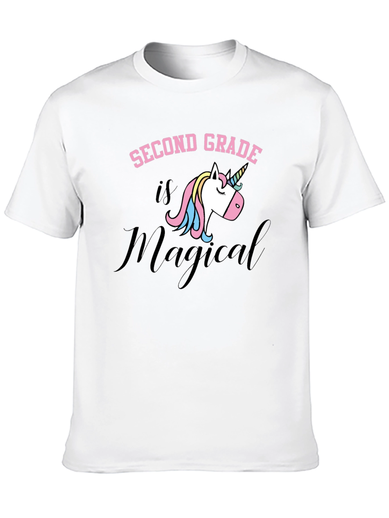 Black Second Grade Magical Unicorn T-Shirt view 10