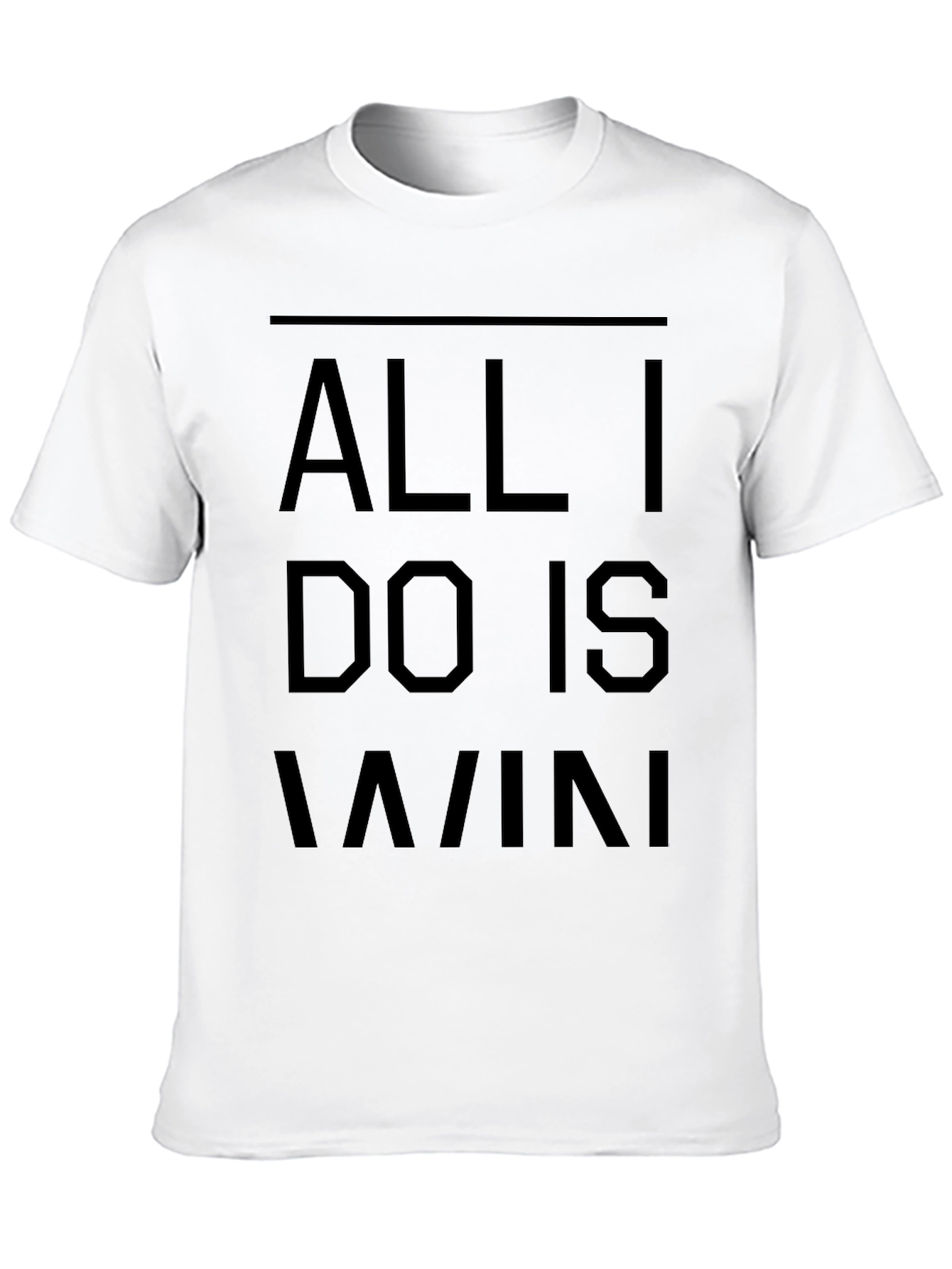All I Do Is Win Black Graphic Tee - 10